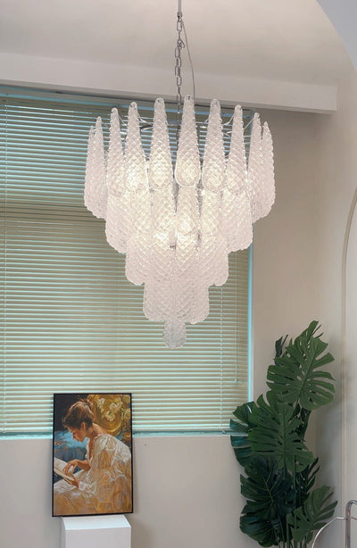 Lioralella Chandelier Clear Droplets Murano Glass Waterfall Diamond