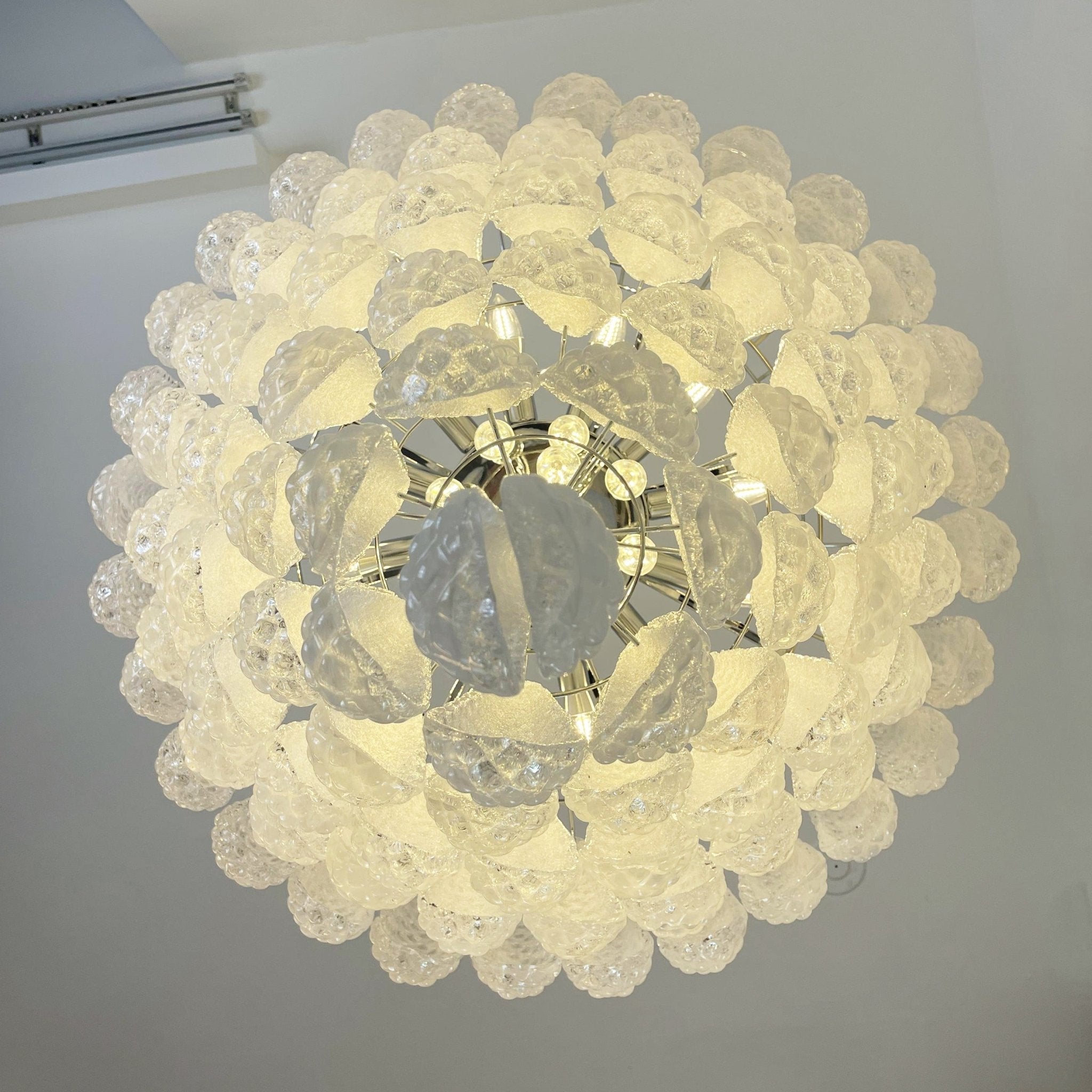 Lioralella Chandelier Clear Droplets Murano Glass Waterfall Diamond
