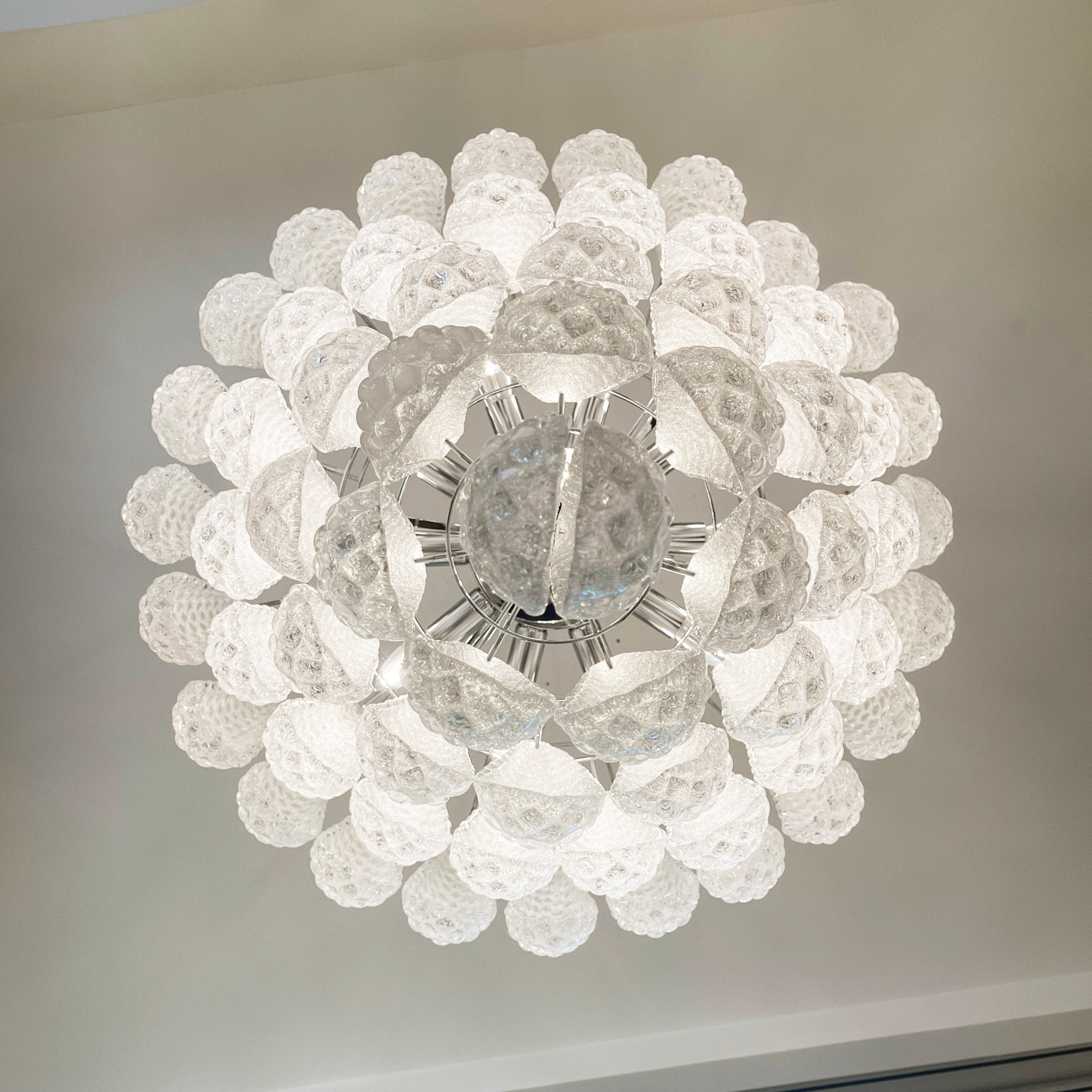 Lioralella Chandelier Clear Droplets Murano Glass Waterfall Diamond