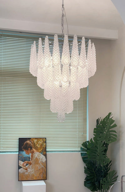 Lioralella Chandelier Clear Droplets Murano Glass Waterfall Diamond