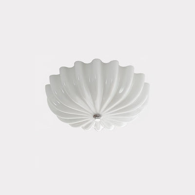 Aurora Ceiling Lamp Murano Blown Glass Shell Inspired - Neutral Decor