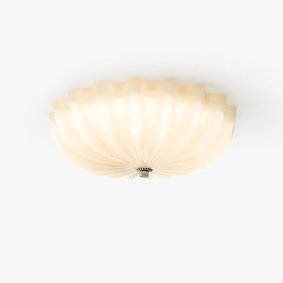 Aurora Ceiling Lamp Murano Blown Glass Shell Inspired - Neutral Decor
