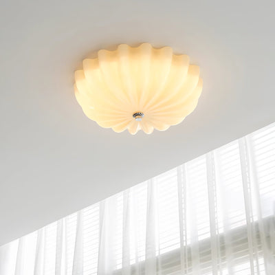 Aurora Ceiling Lamp Murano Blown Glass Shell Inspired - Neutral Decor