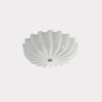 Aurora Ceiling Lamp Murano Blown Glass Shell Inspired - Neutral Decor