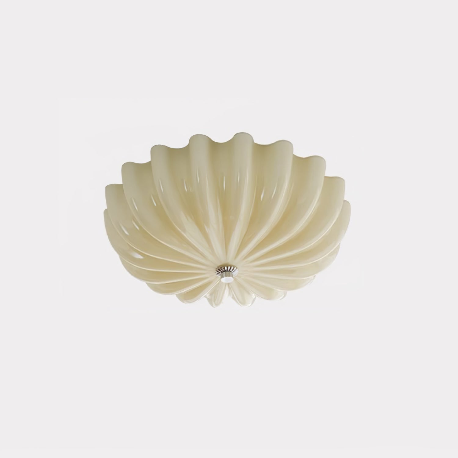 Aurora Ceiling Lamp Murano Blown Glass Shell Inspired - Neutral Decor