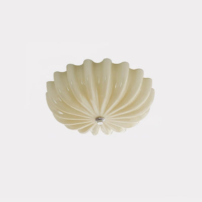 Aurora Ceiling Lamp Murano Blown Glass Shell Inspired - Neutral Decor