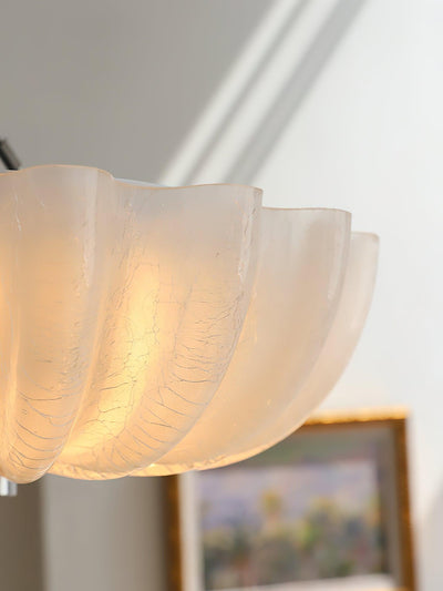 Aurora Ceiling Lamp Murano Blown Glass Shell Inspired - Neutral Decor