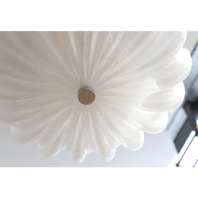 Aurora Ceiling Lamp Murano Blown Glass Shell Inspired - Neutral Decor
