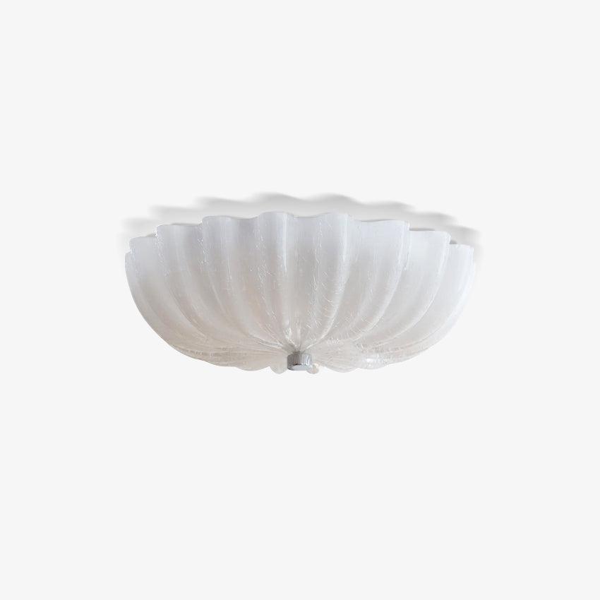 Aurora Ceiling Lamp Murano Blown Glass Shell Inspired - Neutral Decor