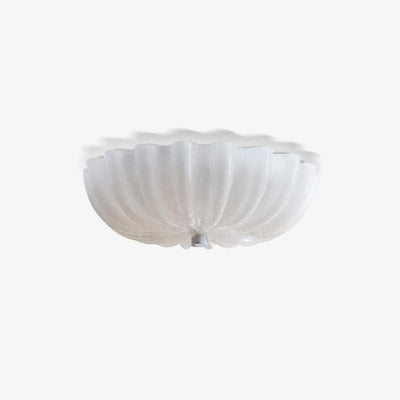 Aurora Ceiling Lamp Murano Blown Glass Shell Inspired - Neutral Decor