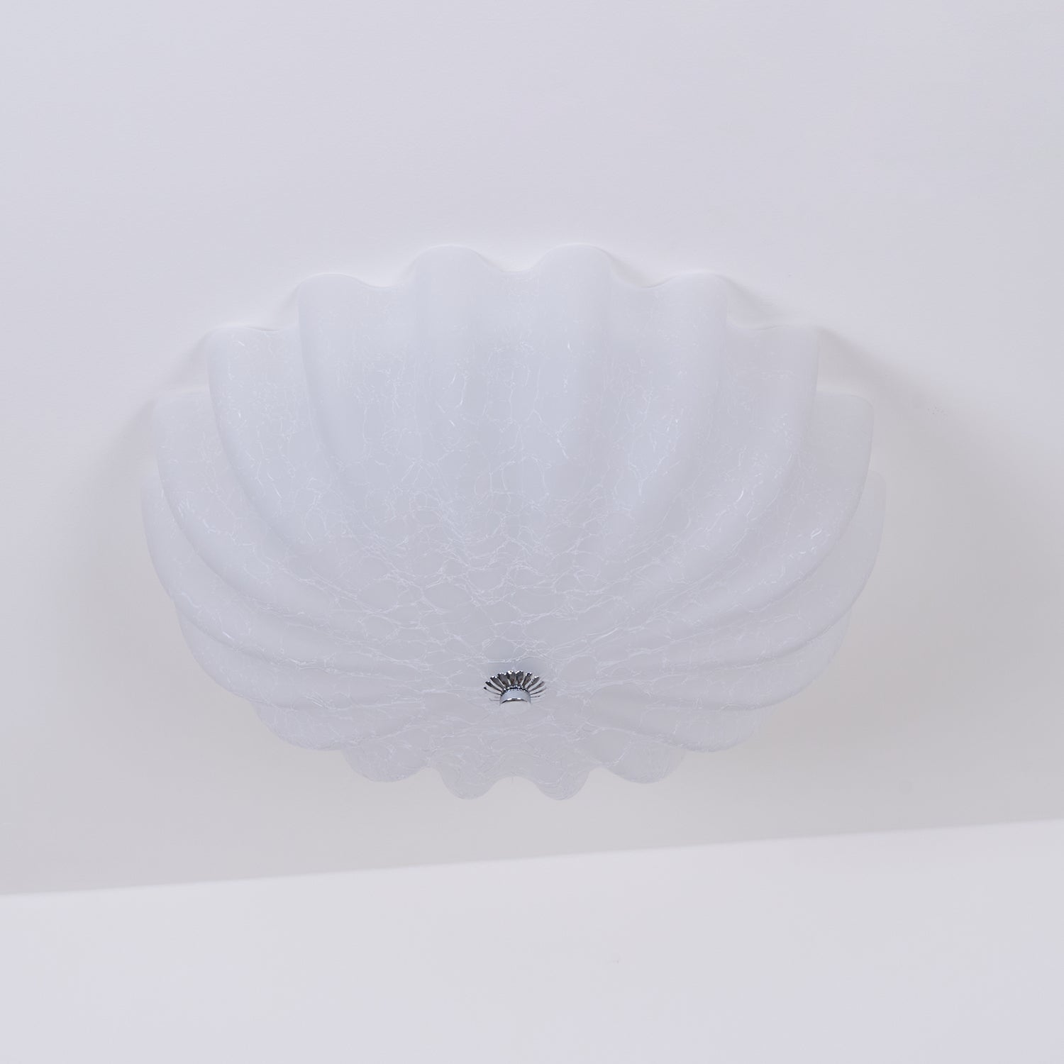 Aurora Ceiling Lamp Murano Blown Glass Shell Inspired - Neutral Decor