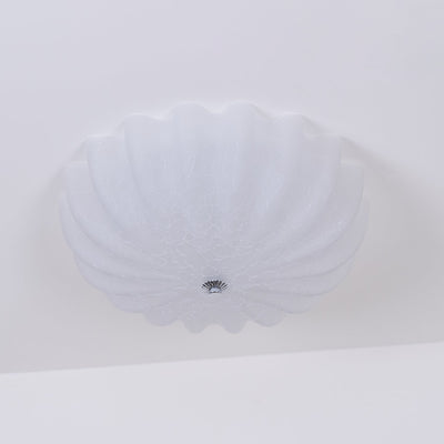 Aurora Ceiling Lamp Murano Blown Glass Shell Inspired - Neutral Decor