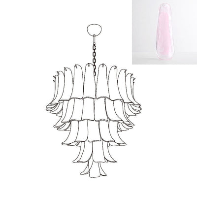 Celiian Chandelier Murano Glass Petals Vintage