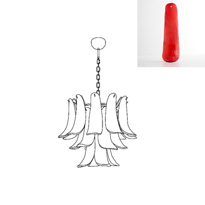Celiian Chandelier Murano Glass Petals Vintage