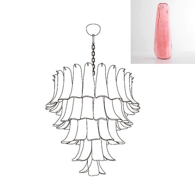 Celiian Chandelier Murano Glass Petals Vintage