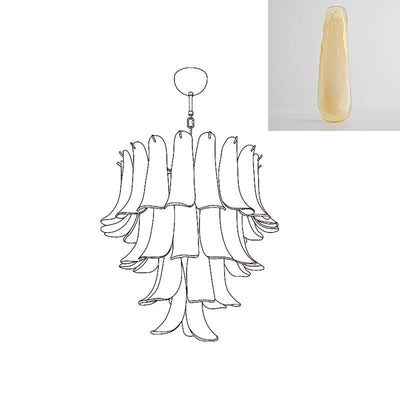 Celiian Chandelier Murano Glass Petals Vintage
