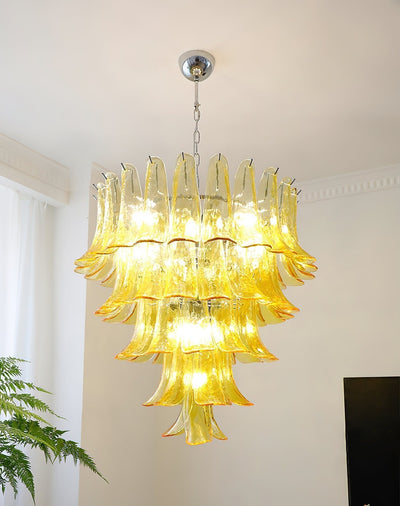 Celiian Chandelier Murano Glass Petals Vintage