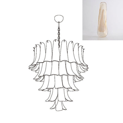 Celiian Chandelier Murano Glass Petals Vintage