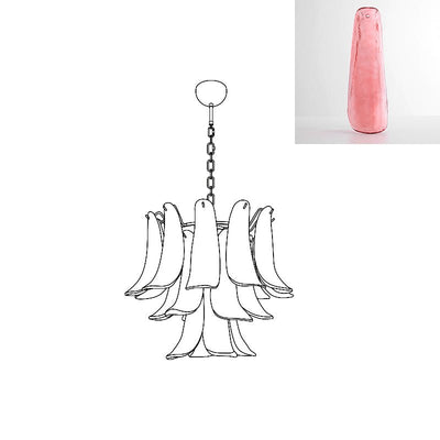 Celiian Chandelier Murano Glass Petals Vintage