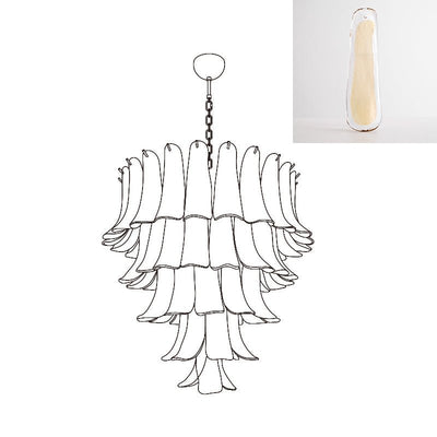 Celiian Chandelier Murano Glass Petals Vintage