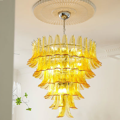 Celiian Chandelier Murano Glass Petals Vintage