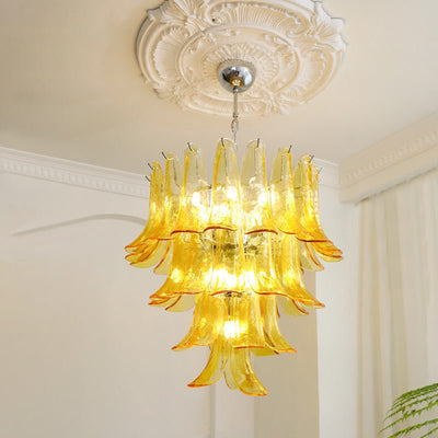 Celiian Chandelier Murano Glass Petals Vintage