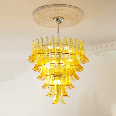 Celiian Chandelier Murano Glass Petals Vintage