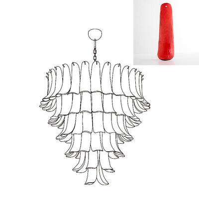 Celiian Chandelier Murano Glass Petals Vintage