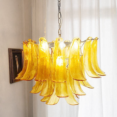 Celiian Chandelier Murano Glass Petals Vintage