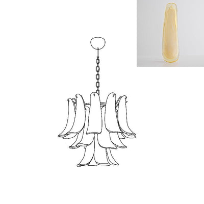 Celiian Chandelier Murano Glass Petals Vintage