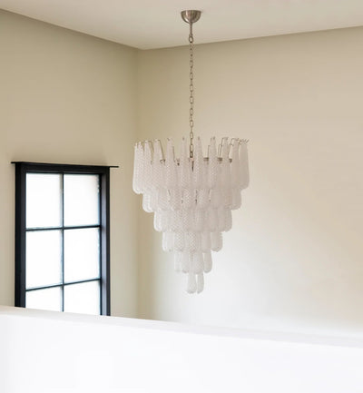 Velerian Chandelier Pinecone Murano Glass Textured Luxury