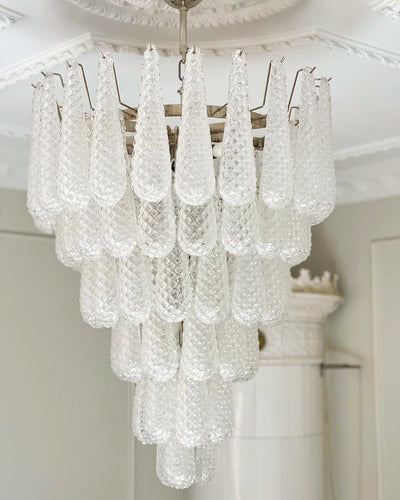 Velerian Chandelier Pinecone Murano Glass Textured Luxury
