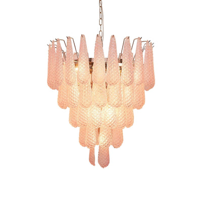 Cirelian Chandelier Pink Dewdrop Cascading Romantic