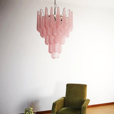 Cirelian Chandelier Pink Dewdrop Cascading Romantic