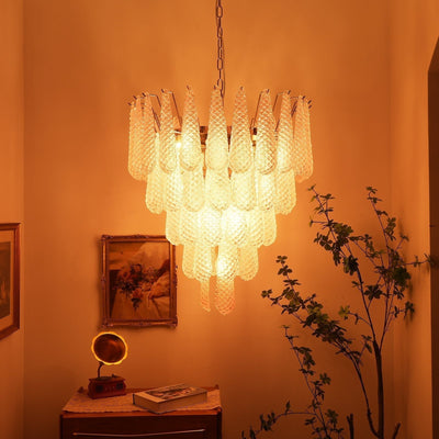 Cirelian Chandelier Pink Dewdrop Cascading Romantic