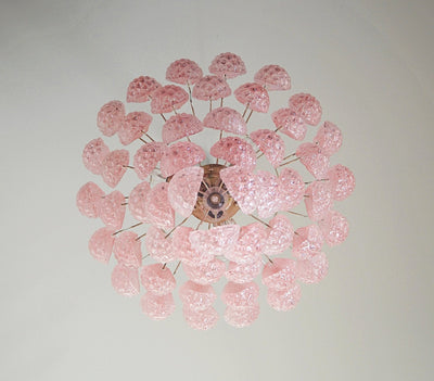 Cirelian Chandelier Pink Dewdrop Cascading Romantic
