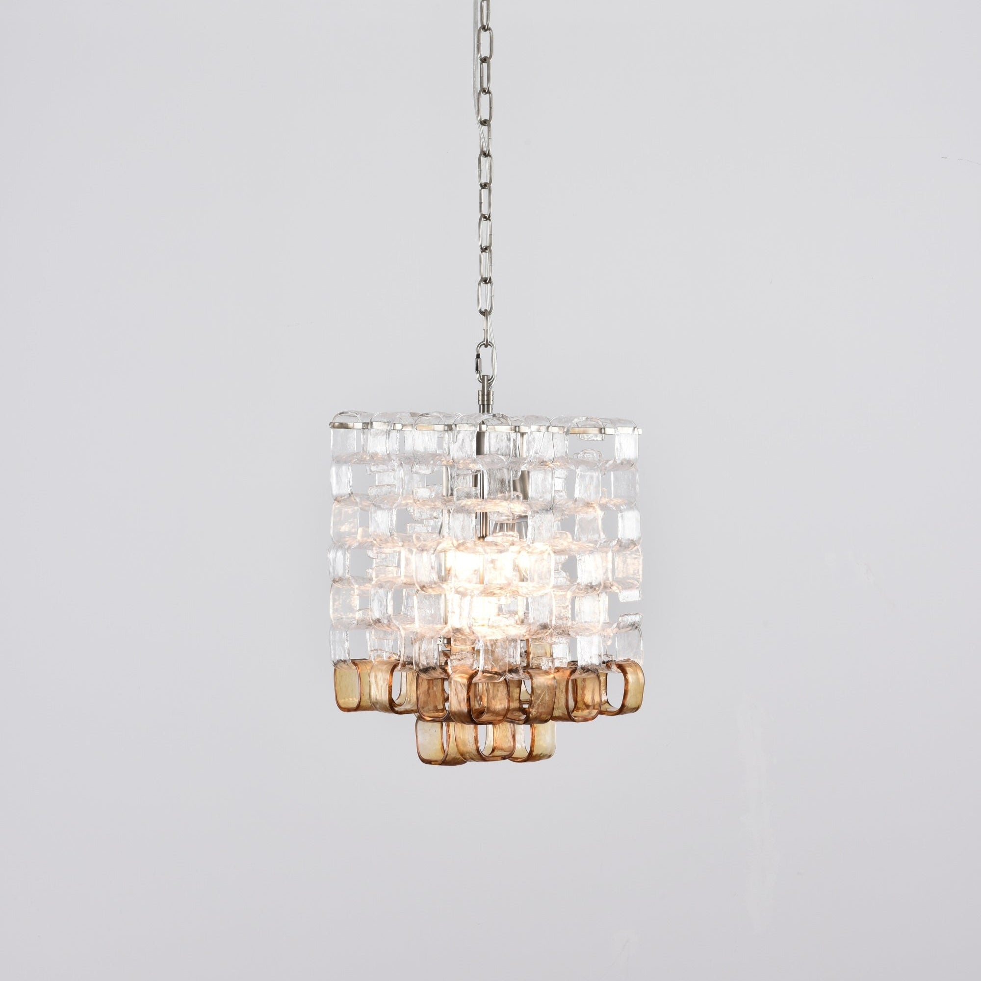 Orielis Chandelier Murano Glass Interlocking Geometric