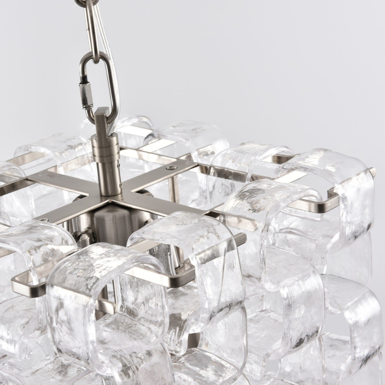 Orielis Chandelier Murano Glass Interlocking Geometric