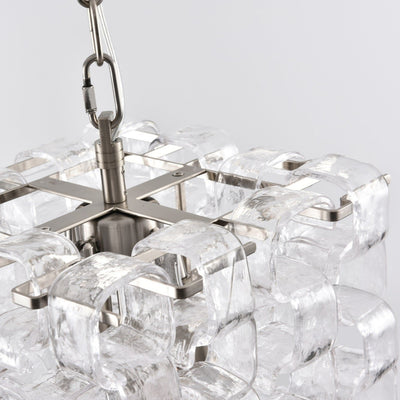 Orielis Chandelier Murano Glass Interlocking Geometric