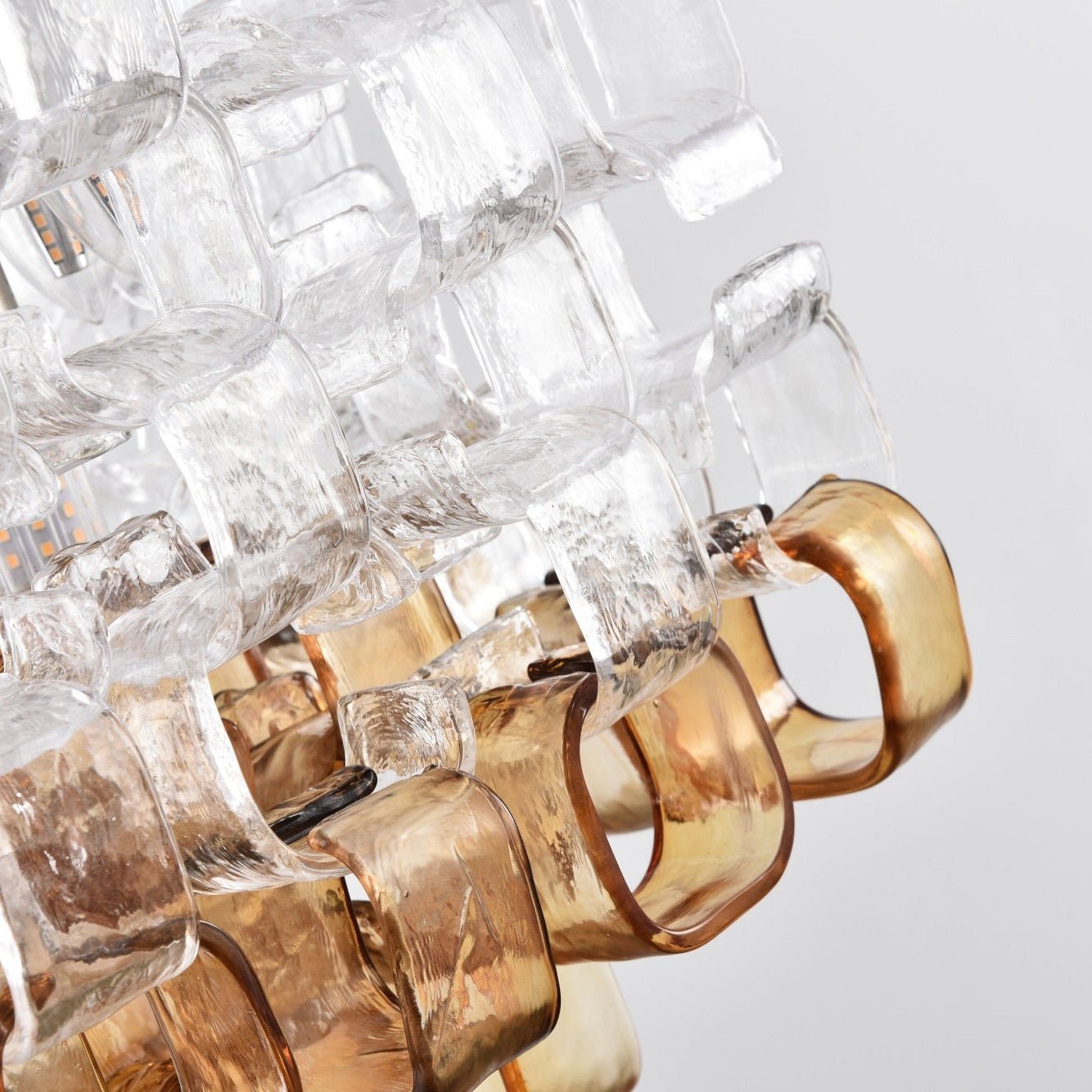 Orielis Chandelier Murano Glass Interlocking Geometric