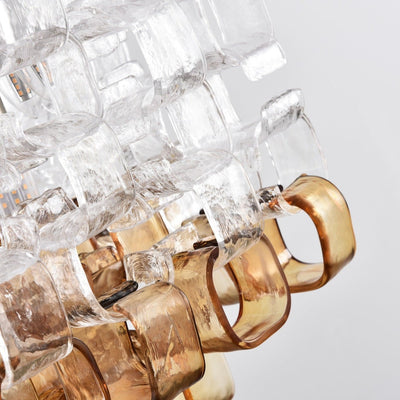 Orielis Chandelier Murano Glass Interlocking Geometric