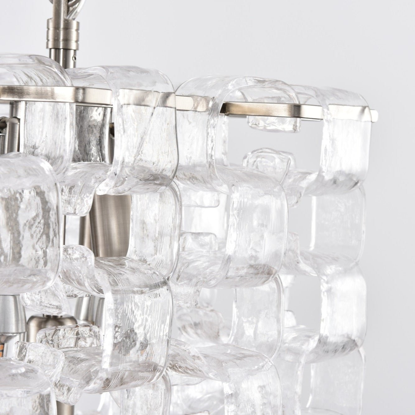 Orielis Chandelier Murano Glass Interlocking Geometric