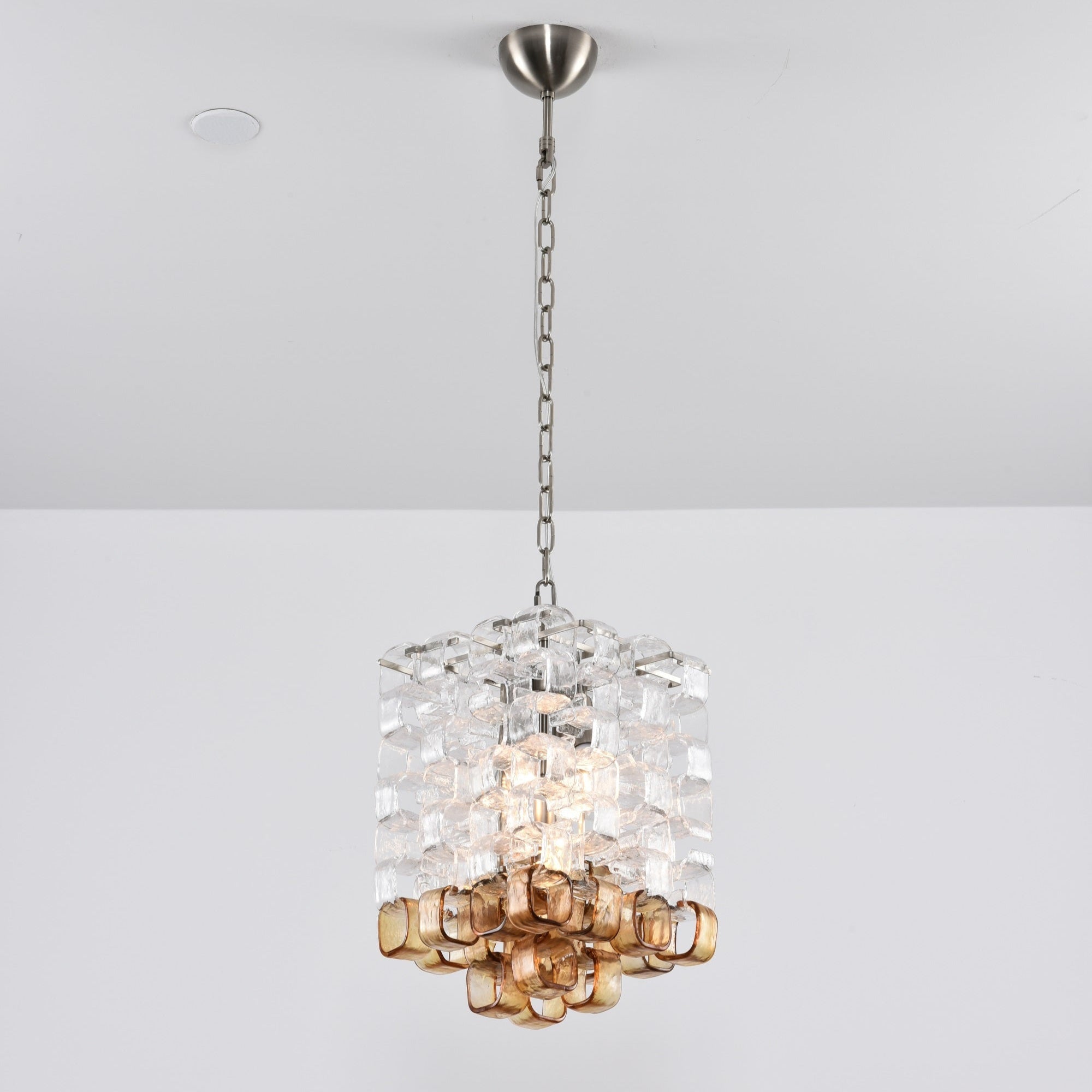 Orielis Chandelier Murano Glass Interlocking Geometric