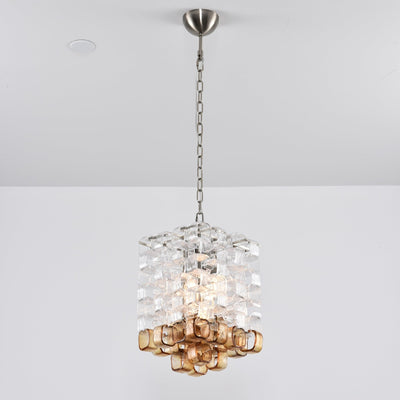 Orielis Chandelier Murano Glass Interlocking Geometric