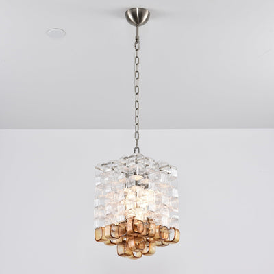 Orielis Chandelier Murano Glass Interlocking Geometric