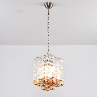 Orielis Chandelier Murano Glass Interlocking Geometric