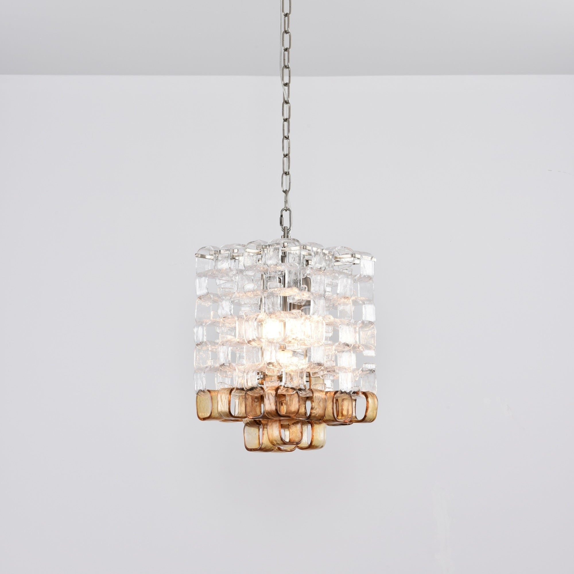 Orielis Chandelier Murano Glass Interlocking Geometric
