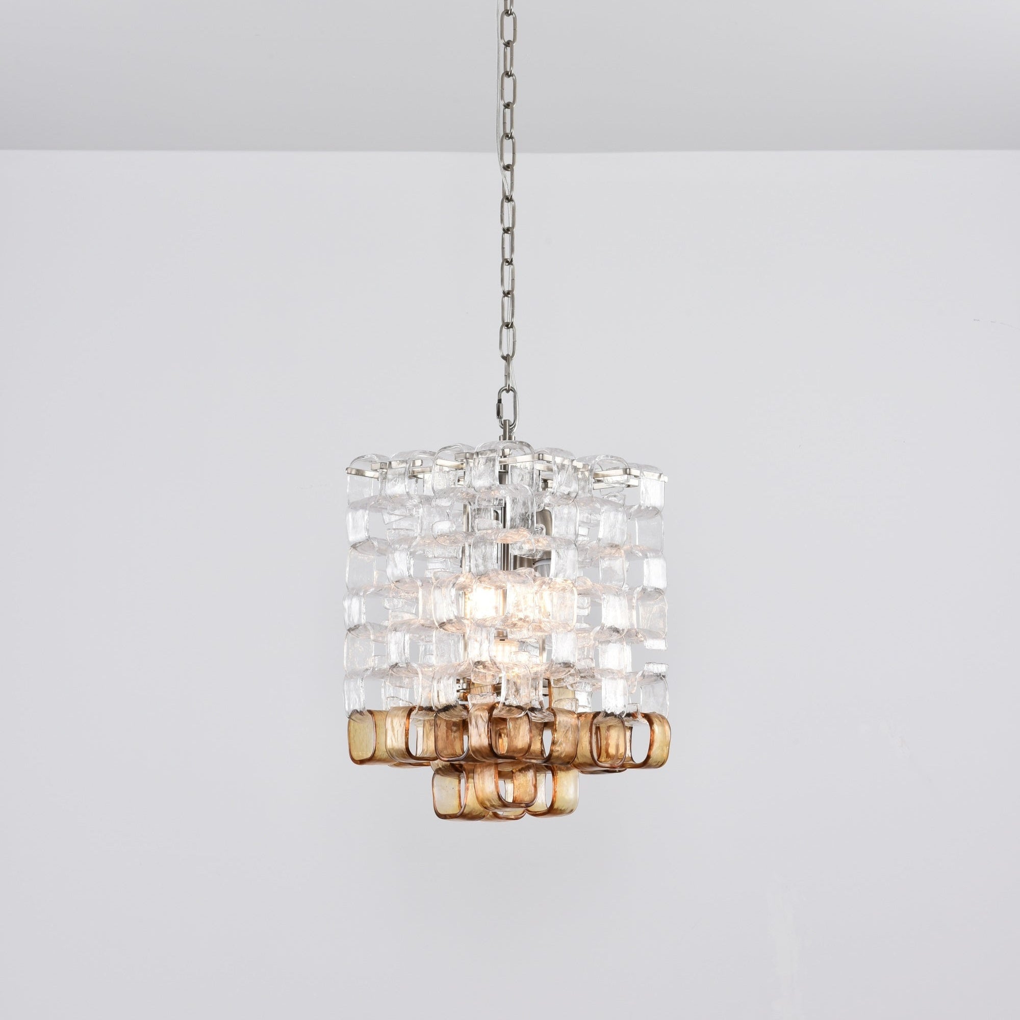 Orielis Chandelier Murano Glass Interlocking Geometric