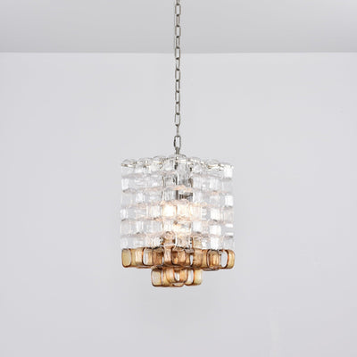 Orielis Chandelier Murano Glass Interlocking Geometric