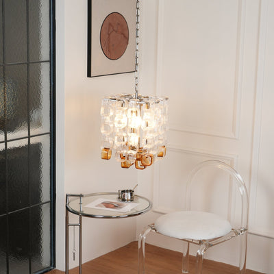 Orielis Chandelier Murano Glass Interlocking Geometric